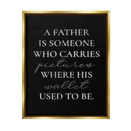 Stupell Industries Pictures Where Wallet Used To Be Father Floater Framed Art